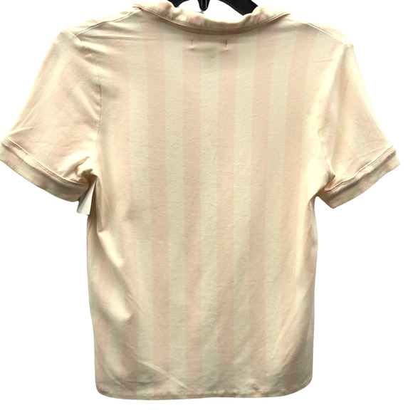 5/$25 Madewell Pink Stripe Oxford Bedtime Button Down Pajama Top L - Picture 3 of 5